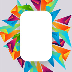 Printable vector cover template with abstract colorful shapes. - obrazy, fototapety, plakaty