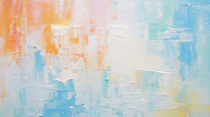 Abstract Pastel Texture and Oil Brushwork on Canvas