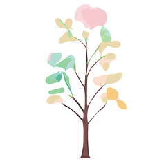 TREE WATERCOLOR ELEMENT FOR DESIGN