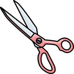 Scissor line filled icon