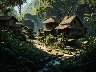 	
A village in the middle of the jungle