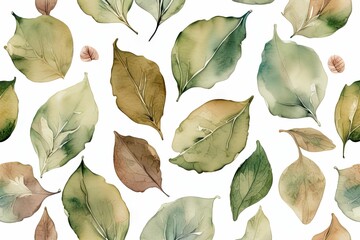 seamless pattern of autumn leaves 1