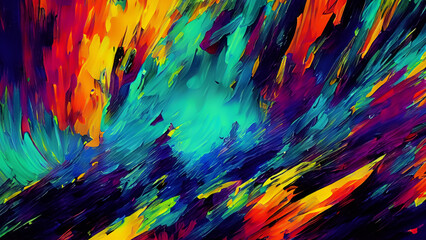 Colorful oil paint brush stroke abstract background texture design illustration