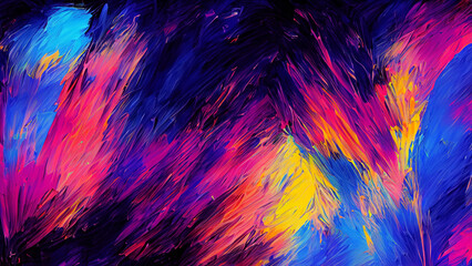 Obraz premium Colorful oil paint brush stroke abstract background texture design illustration