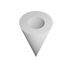 3d cone icon design. Business presentation infographic graph element.