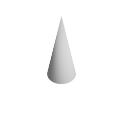 Fototapeta premium Abstract three-dimensional cone design element. 3d infographic presentation cone icon.