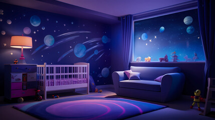 bedroom astronomy theme