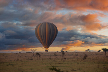 Ballon Fahrt über Serengeti