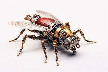 Steampunk Insect, white background