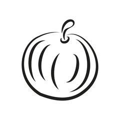 Fruit icon vector design, illustration of food with black and white color.