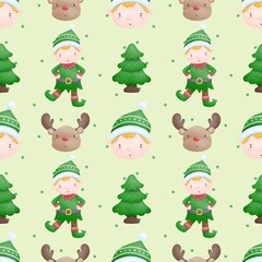 Seamless background illustration, Christmas pattern background, packaging mockup, clothes and accessories pattern.
