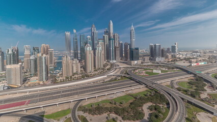 Dubai Marina highway intersection spaghetti junction timelapse