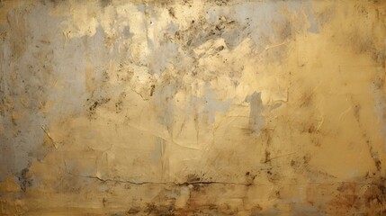 Close Up of a plaster Wall in golden Colors. Antique Background

