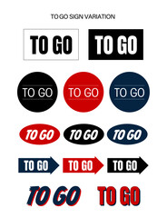 テイクアウトを知らせるイラストレーションのサイン素材です。