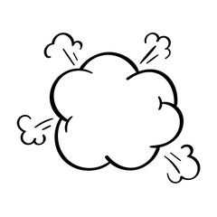 Comic speech dialogue on halftone shadow. Empty shout text box.