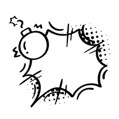 Comic speech dialogue on halftone shadow. Empty shout text box.