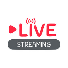 social media live broadcast icon streaming video online meeting