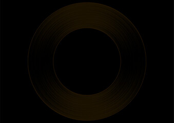 Dark brown circular lines abstract geometric tech background. Vector design