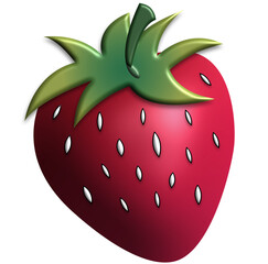strawberry on white
