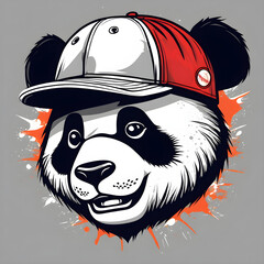 panda with a hat