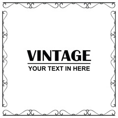 Vintage background design, vector, illustration. Vintage frame illustration design with floral concept.