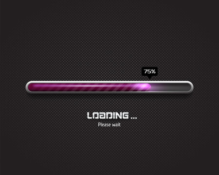 Progress loading bar. Downloading process. Concept technology. Vector illustration.