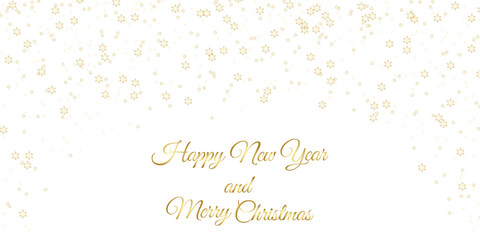 New Year's, Christmas card with a gold inscription