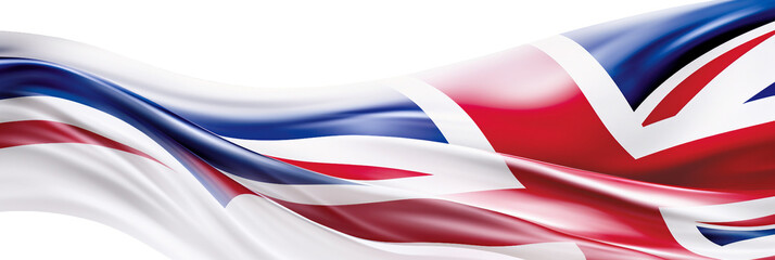 Great Britain Bottom Decoration. Waving Flag. Ai Generative