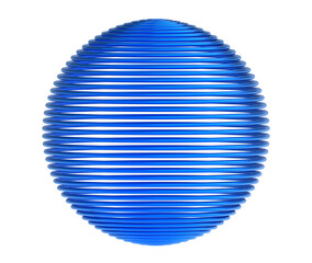 Abstract blue sphere, 3d render