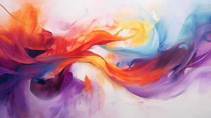 Abstract colorful painting on canvas background, Generative AI