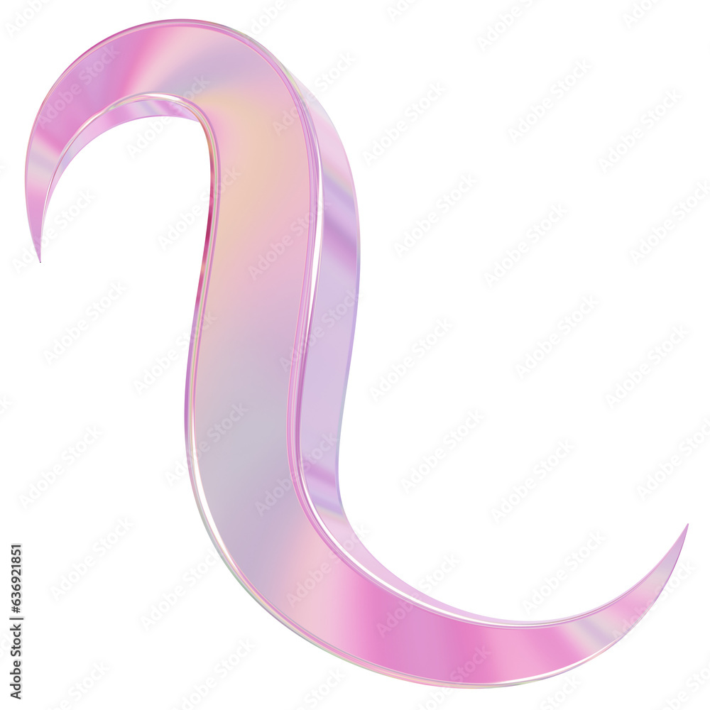 Fototapete 3d metallic chrome iridescent abstract shape illustration. fluid design element holographic liquid 3
