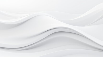 Abstract white background with smooth lines in waves. Dynamic Flowing white background