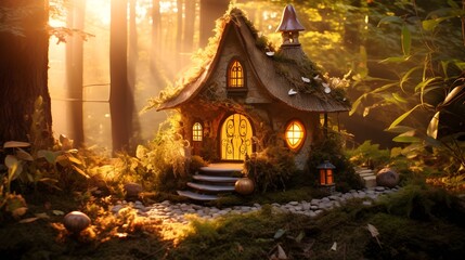 Fototapeta premium The Enchanting Fairy Dwelling