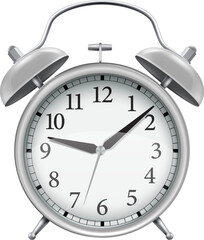 Silver classic alarm clock