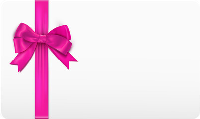 Gift card with pink bow
