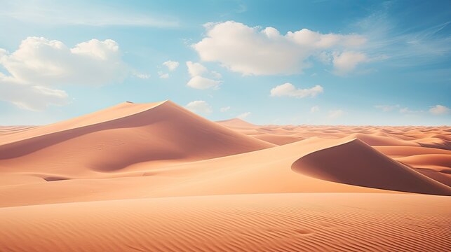 fantastic dunes in the desert at sunny day with clouds © HandmadePictures