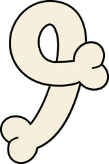 Number 9 with halloween character shape