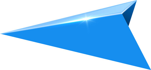 3D  render  blue arrow pointer