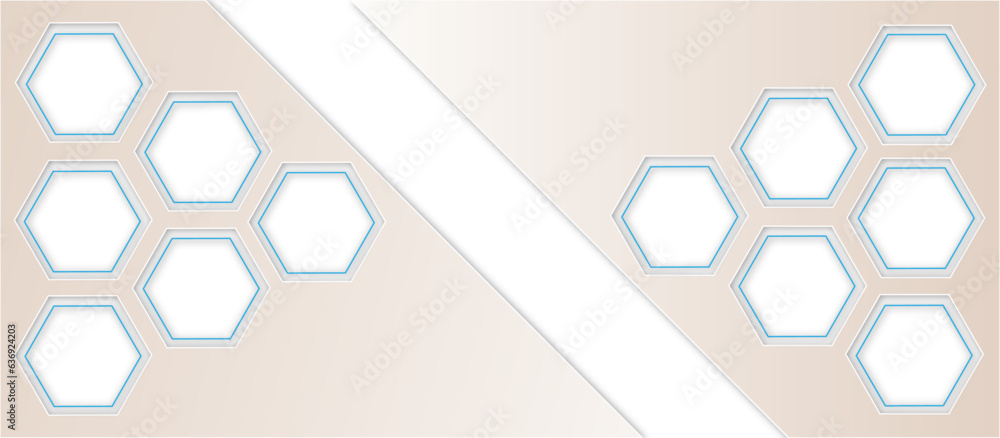 Wall mural hexagon concept design abstract technology background. infographics vector background #hexagons and 