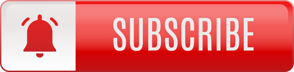 Realistic glossy subscribe button