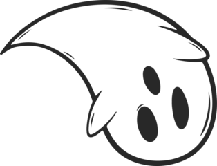 cute halloween ghost outline
