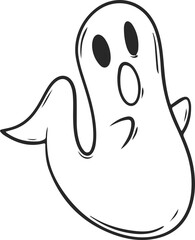 cute halloween ghost outline