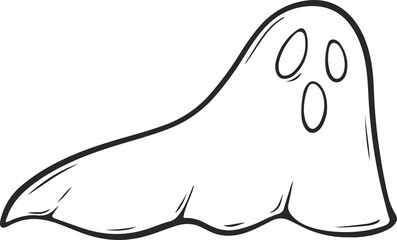 cute halloween ghost outline