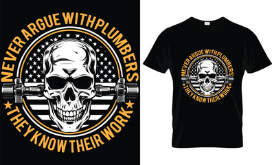 Plumber t shirt design.