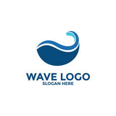 wave vector logo concept design template