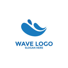 wave vector logo concept design template