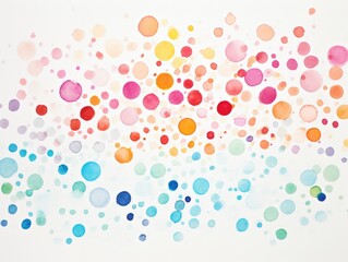 abstract image of colorful watercolor dots on white.  - obrazy, fototapety, plakaty