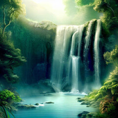 waterfall in forest