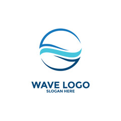 wave vector logo concept design template