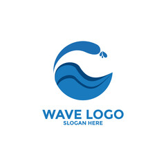 wave vector logo concept design template
